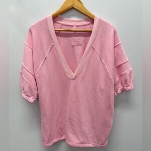 🆕Free People Movement On The Run Sweatshirt Oversized V-Neck Top NWOT